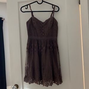 Brown American Eagle Lace Babydoll Dress